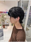 ウルフパーマ×メンズカット 【由比藤】