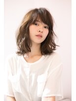 ヘアーアンドファッションシオミエイチ (hair＆fashion shiomi H)&nbsp;【shiomi H】無造作パーマミディ