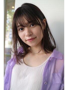 アールヘア ナチュラルアンドオーガニックサロン ワンレングスロブ【オーガニック　マロンブラウン】