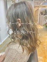 セブン(SEVEN.)&nbsp;シアミルクティーベージュレイヤーカットソフトウルフパーマ