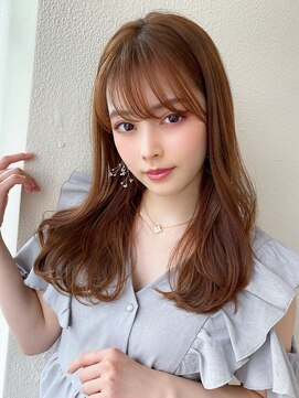 アフロート ディル(AFLOAT D'L) 大人かわいい小顔セミロングレイヤーカットAライン ミストバング