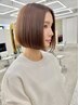 【髪質改善】透明感カラー+前髪矯正ストレート. 15500円