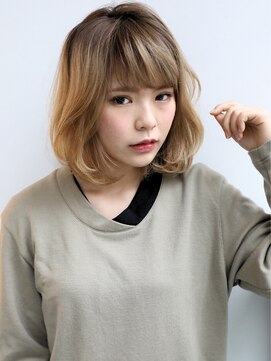 エンディアリング 東銀座(Endearing) 斜めバング/グレージュカラー/デザインカラー/眉毛/銀座/東銀座