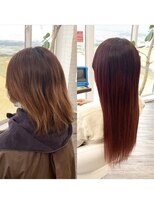 クラン ヘアーアンドスタジオ(CLAN hair & studio)&nbsp;ハイトーンエクステブリーチインナーミルクティーベージュ