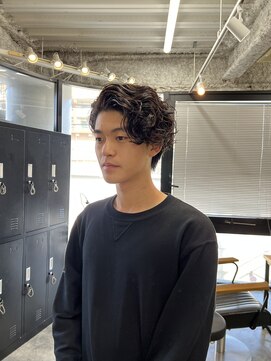 スレイ 西宮(SLAY) 波巻きハイライトアップバングツーブロックマッシュ