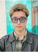 スパイキーショートツイストスパイラルパーマメンズマッシュ