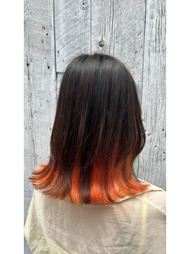 アン(Hair make un) インナーオレンジ