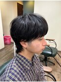メンズウルフカット