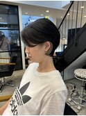 耳掛けショート　レイヤーボブ　ショートボブ