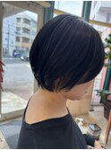 ナチュラル丸みショートボブ/Ju
