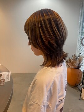 フープヘアー(HOOP.HAIR) ウルフカット/アンブレラカラー