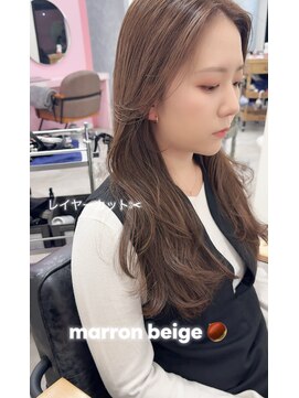 ガーランドウメダ(Garland umeda) レイヤーカット＿マロンベージュ＿　担当　垣内　9112