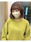 パーマ風ボブ