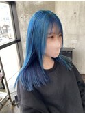 #ガルボ#ハイトーン#エクステ#ブリーチ#プルエクステ#ブルー