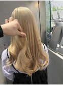 福岡 ブリーチ ベージュ グレージュ ダブルカラー ハイライト