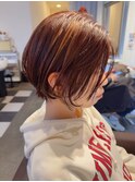 神戸インナーカラー・ハイライト・神戸ボブ・神戸ショートボブ