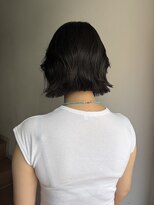 サンク 原宿 表参道(cinq)&nbsp;切りっぱなしボブ外ハネ外国人風ボブヘーゼルベージュアッシュ