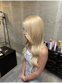 ブロンドヘアーエクステ