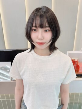 ロンドリゼル 札幌(Lond RiseL) オリーブグレー/前髪/ボブ/マロンベージュ/レイヤーカット/小顔