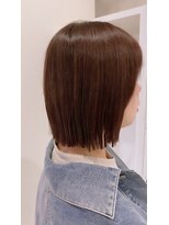 エッジ(EDGE)&nbsp;艶ブラウン×コンパクト切りっぱなしボブ