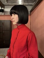 ニーム(nimes)&nbsp;黒髪ボブ重ためミニボブ前上がりボブ