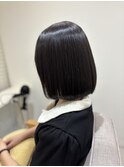 ボブ×ストレートパーマ