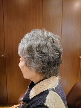 センス 洗足店 シニア シャンプーブロー×ラフ仕上げ×ボリューム