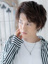 モッズヘア メン 新所沢店(mod's hair men)&nbsp;ダークブラウン学生カジュアル束感メンズパーマウルフe新所沢