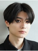 センターパートニュアンスパーマフェザーパーマコンマヘアウルフ