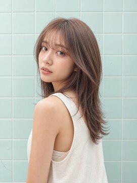 ヘアーサロン 6(hair salon) 軽やかウルフレイヤーミディアム×ベージュ