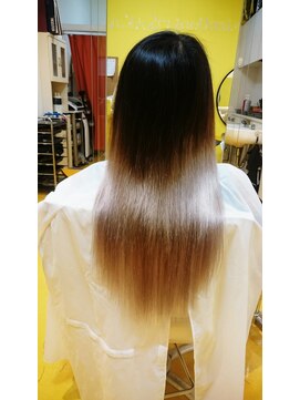 デュオヘアー エクステンションズ 新宿 人気グレー★グラデーション風★