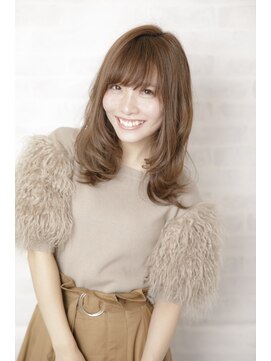 ルルディ バイ アフロディーテ銀座(luludi by APHRODITE) 前髪/マチルダボブ/ピンクベージュ/インナーグレージュ/銀座