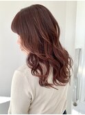 【FOLK】透明感ペールピンク☆似合わせふんわりロング♪