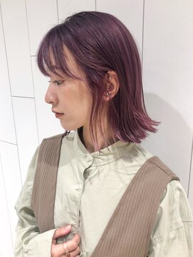 アイティーバイアルバム 松戸店(IT by ALBUM) モーブピンク切りっぱなしボブ_ビタミンカラー_ba366601