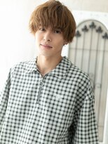 メンズヘア ビーセカンド 草加店(MENS HAIR B-2)&nbsp;明るめカラー×重めバングで目力クラウドマッシュA草加20代30代