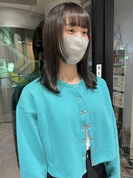 ラミエバイメルト 下北沢(lamie by melt) 村上/オリーブベージュ顔周りレイヤー前髪カットミディアム