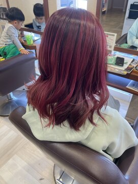 パッション 石巻蛇田店(PASSION) ブリーチ無し・艶々レッドパープル