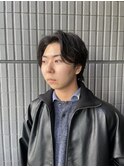 センターパートウルフ/ウルフカット/メンズウルフカット/