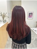 ロングレイヤー ブリーチなし チェリーレッド