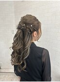 お呼ばれアレンジハーフアップ