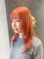 ロンドシエル 横浜(Lond ciel)&nbsp;オレンジカラー/レイヤーカット/ダブルカラー