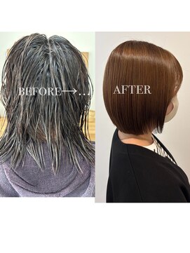 ビフォア(BEFORE→...) #縮毛矯正ショート