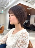 美シルエット/小顔見せ/レイヤーショート