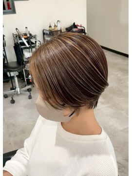 ドクターズサロン レラパール ハンサムショート/大人ハイライト/似合わせ小顔カット/春夏ヘア