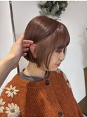 くびれヘア/アプリコットオレンジ/夏のヘアアレンジ/茅ヶ崎