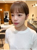 マッシュショート丸みショートボブくびれショート金髪ショート