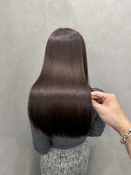 ローヴ 梅田(L'aube) 髪質改善 スーパーロング ワンレングス レイヤー 韓国風巻き