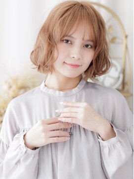 カバーヘア ブリス 上尾西口店(COVER HAIR bliss) ハイトーンカラーブリーチなしシャギーカットa上尾20代30代40代