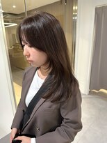 リシェ(LISHE)&nbsp;ブラウンベージュカラーと顔周りレイヤー