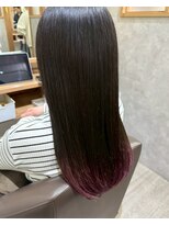 ロッカ(ROCCA)&nbsp;ボルドーグラデーションロングダークアッシュ